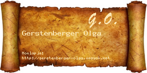 Gerstenberger Olga névjegykártya