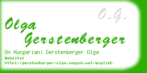 olga gerstenberger business card
